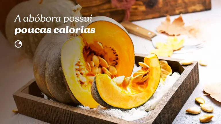 A abóbora possui poucas calorias